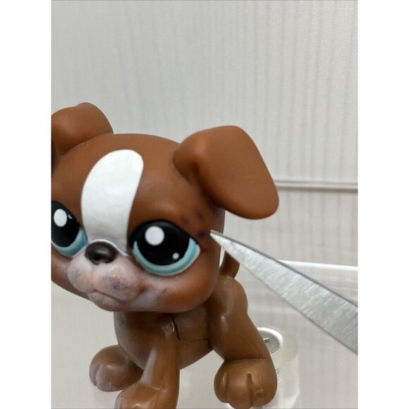 Littlest Pet Shop Boxer #83 Brown White Dog Hasbro 2005 LPS - Picture 6 of 10